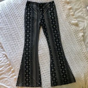 Printed Bell Bottom Flare Pants